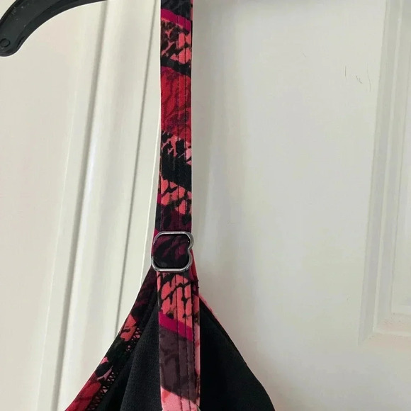 NWOT AQUA GREEN Swim Tank Top Tankini Pink Chevron Adjustable Straps - Picture 6 of 7